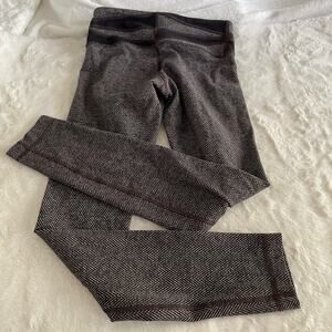 Lululemon wunder under luon herringbone heathered Patterned Leggings Size 4